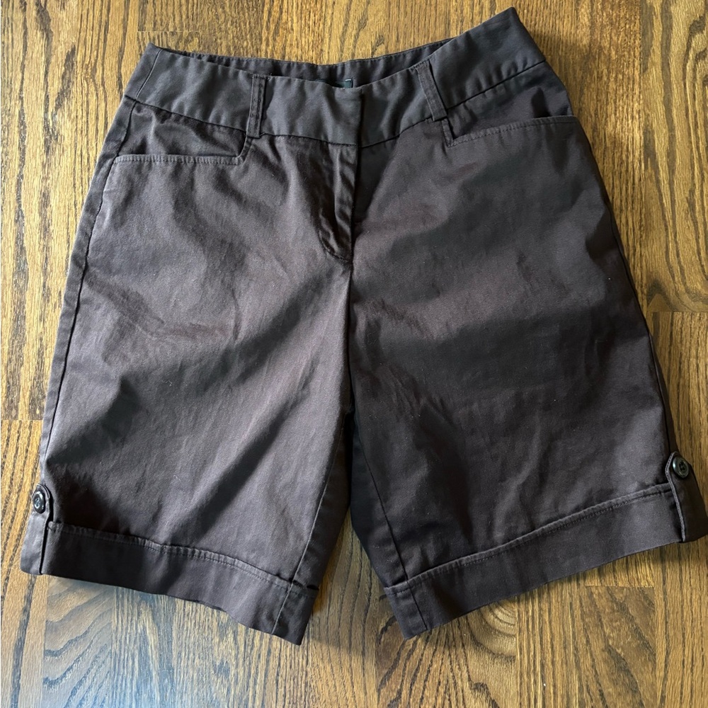 Elegant Dark Brown Women's Bermudas